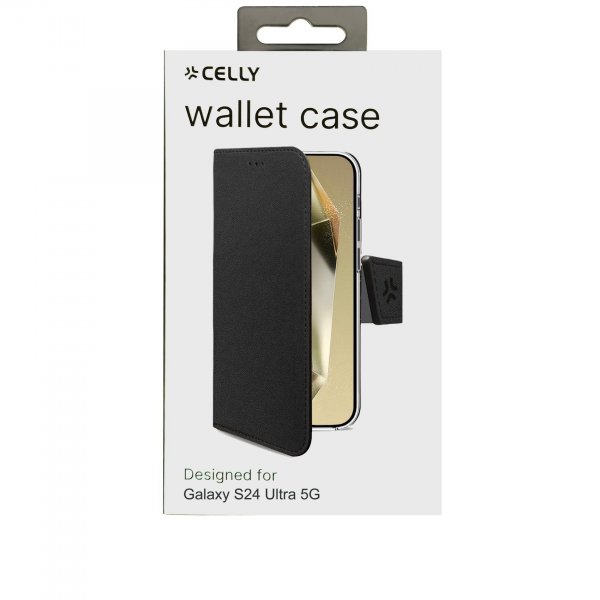 Celly Samsung Galaxy S24 Ultra Etui Wally Wallet Case Svart