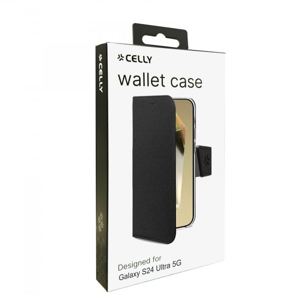 Celly Samsung Galaxy S24 Ultra Etui Wally Wallet Case Svart