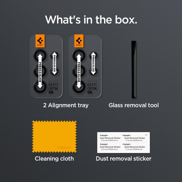 Spigen Samsung Galaxy S24 Ultra Kamerabeskytter GLAS.tR EZ Fit Optik Pro 2-pakning Svart