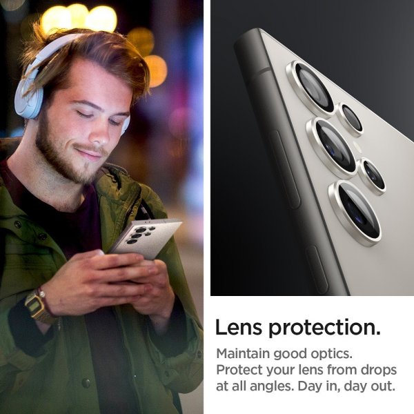 Spigen Samsung Galaxy S24 Ultra Kamerabeskytter GLAS.tR EZ Fit Optik Pro 2-pakning Grå