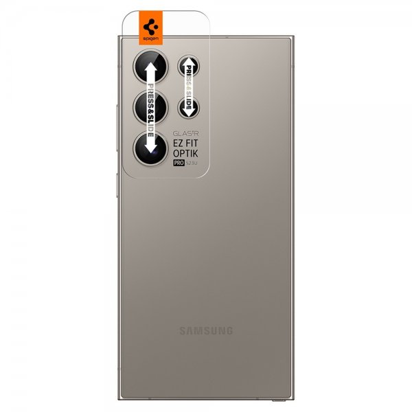 Spigen Samsung Galaxy S24 Ultra Kamerabeskytter GLAS.tR EZ Fit Optik Pro 2-pakning Grå