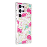 Samsung Galaxy S24 Ultra Deksel Blomstermønster MagSafe Rød Grønn