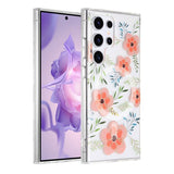 Samsung Galaxy S24 Ultra Deksel Blomstermønster MagSafe Rosa