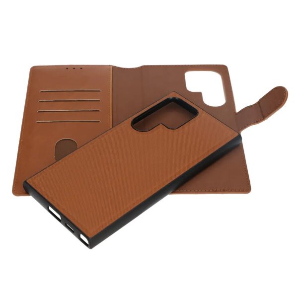 Rvelon Samsung Galaxy S24 Ultra Etui Detachable Wallet Case Brun