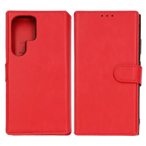 Rvelon Samsung Galaxy S24 Ultra Etui Detachable Wallet Case Rød