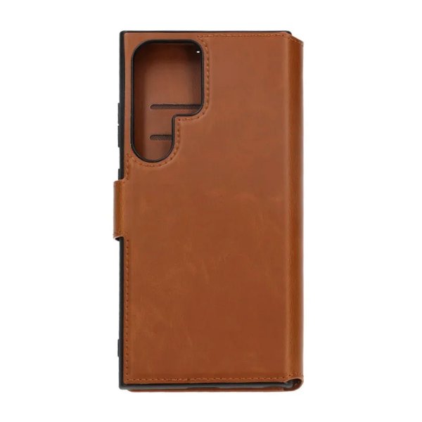 Rvelon Samsung Galaxy S24 Ultra Etui 4 Kortlomme Brun