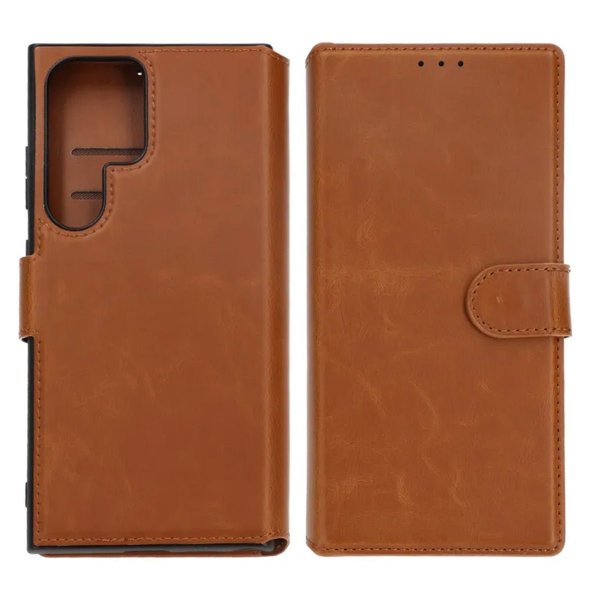 Rvelon Samsung Galaxy S24 Ultra Etui 4 Kortlomme Brun