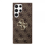 Guess Samsung Galaxy S24 Ultra 4G Metal Logo Brun