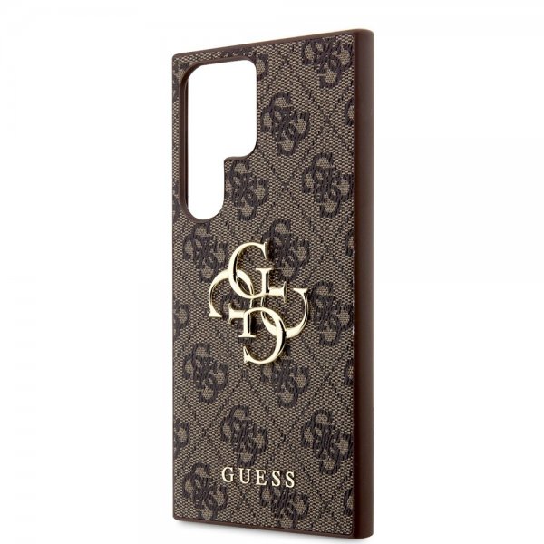 Guess Samsung Galaxy S24 Ultra 4G Metal Logo Brun