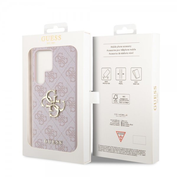 Guess Samsung Galaxy S24 Ultra 4G Metal Logo Rosa