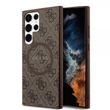 Guess Samsung Galaxy S24 Ultra 4G Pattern MagSafe Brun