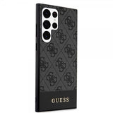 Guess Samsung Galaxy S24 Ultra Bottom Stripe Metal Logo Svart