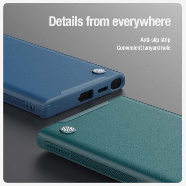 Nillkin Samsung Galaxy S24 Ultra Deksel CamShield Prop Leather Blå