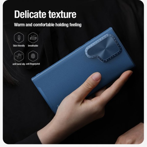 Nillkin Samsung Galaxy S24 Ultra Deksel CamShield Prop Leather Blå