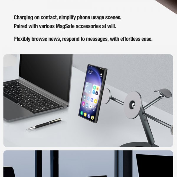 Nillkin Samsung Galaxy S24 Ultra Deksel CamShield Prop Leather MagSafe Svart
