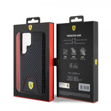 Ferrari Samsung Galaxy S24 Ultra Carbon & Stripe Svart