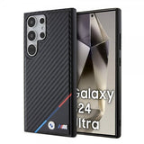 BMW Samsung Galaxy S24 Ultra Carbon Tricolor Stripe MagSafe Svart