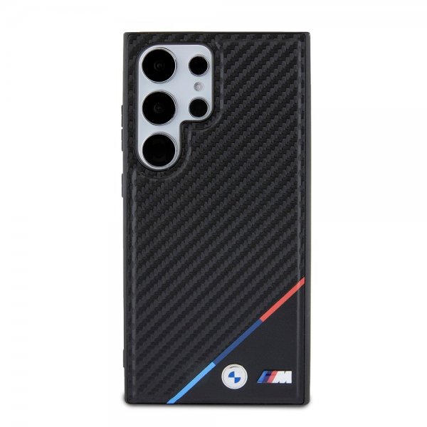 BMW Samsung Galaxy S24 Ultra Carbon Tricolor Stripe MagSafe Svart