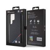 BMW Samsung Galaxy S24 Ultra Carbon Tricolor Stripe MagSafe Svart