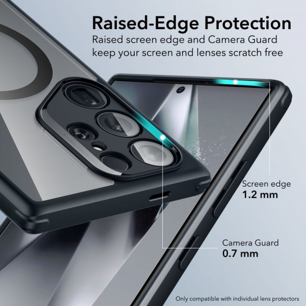 ESR Samsung Galaxy S24 Ultra Deksel Classic Hybrid HaloLock Clear Black