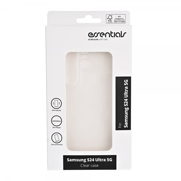 Essentials Samsung Galaxy S24 Ultra Deksel Clear Case Transparent