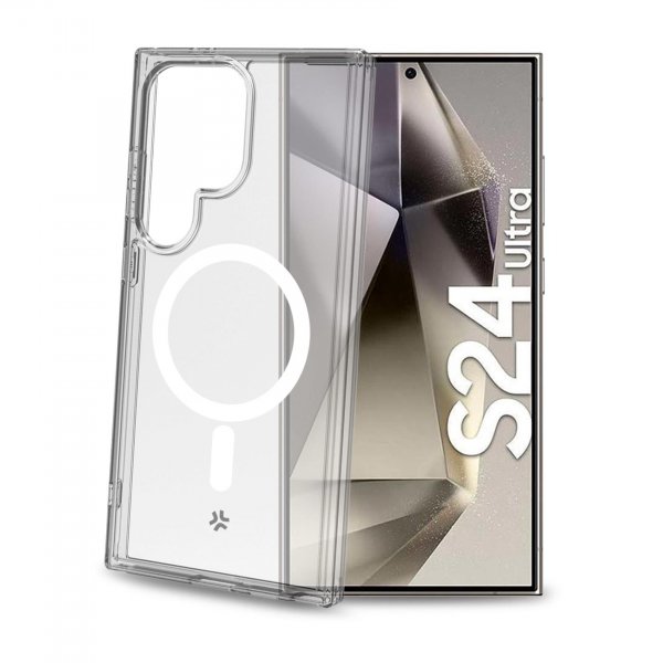 Celly Samsung Galaxy S24 Ultra Deksel GELSKINMAG MagSafe Transparent