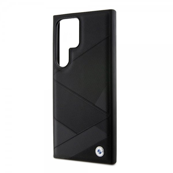 BMW Samsung Galaxy S24 Ultra Genuine Leather Textured Svart