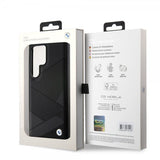 BMW Samsung Galaxy S24 Ultra Genuine Leather Textured Svart