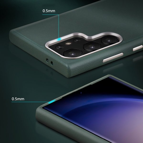 X-Level Samsung Galaxy S24 Ultra Deksel Skinntekstur Grå