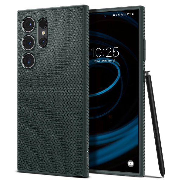 Spigen Samsung Galaxy S24 Ultra Deksel Liquid Air Abyss Green