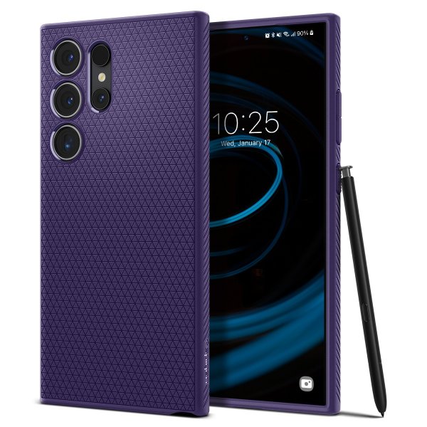Spigen Samsung Galaxy S24 Ultra Deksel Liquid Air Deep Purple