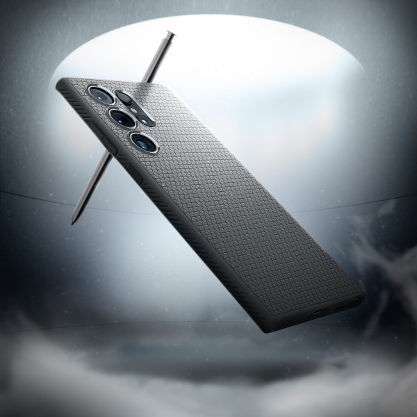 Spigen Samsung Galaxy S24 Ultra Deksel Liquid Air Marble Grey