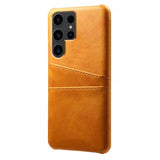 Samsung Galaxy S24 Ultra Deksel med To Kortlommer Lysebrun