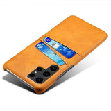 Samsung Galaxy S24 Ultra Deksel med To Kortlommer Lysebrun