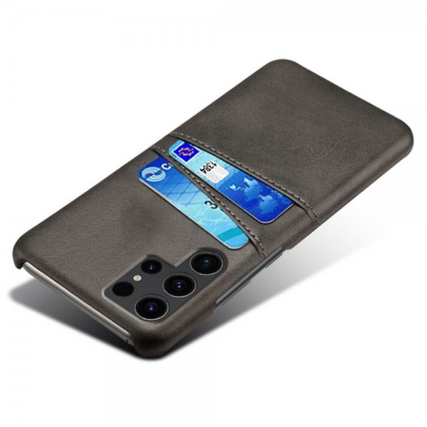 Samsung Galaxy S24 Ultra Deksel med To Kortlommer Svart