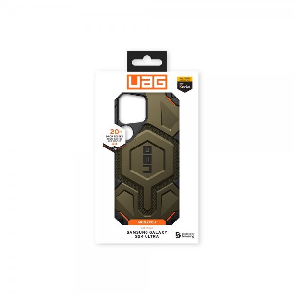 Urban Armor Gear (UAG) Samsung Galaxy S24 Ultra Deksel Monarch Kevlar Element Green