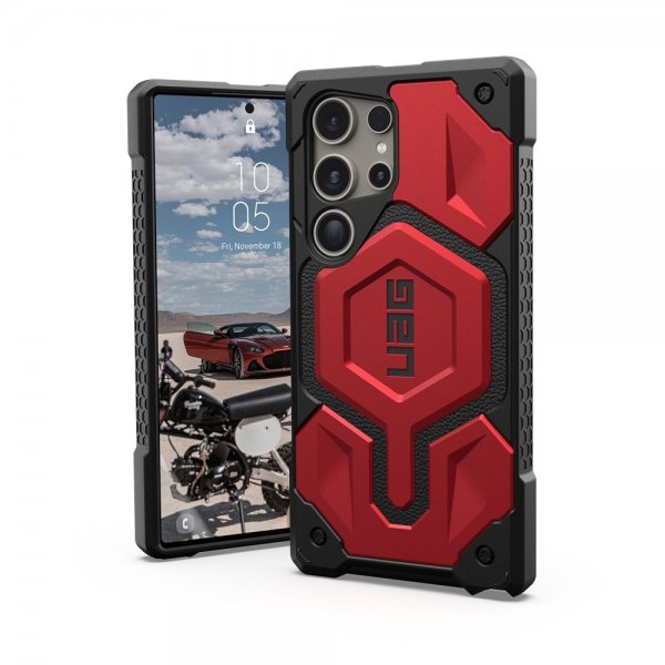 Urban Armor Gear (UAG) Samsung Galaxy S24 Ultra Deksel Monarch Pro MagSafe Crimson