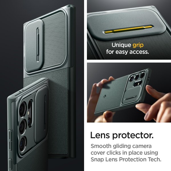 Spigen Samsung Galaxy S24 Ultra Deksel Optik Armor Abyss Green