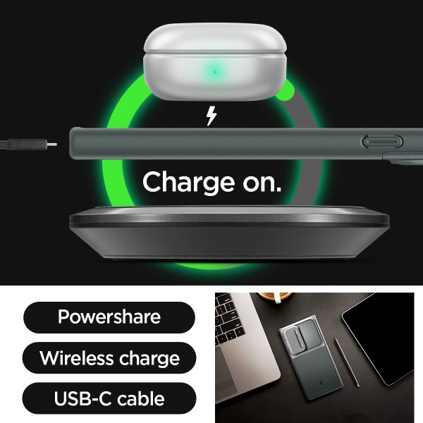 Spigen Samsung Galaxy S24 Ultra Deksel Optik Armor Abyss Green