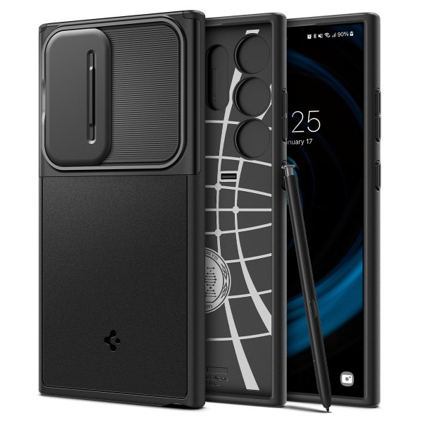 Spigen Samsung Galaxy S24 Ultra Deksel Optik Armor Svart