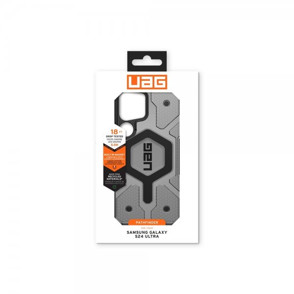 Urban Armor Gear (UAG) Samsung Galaxy S24 Ultra Deksel Pathfinder Clear MagSafe Ash