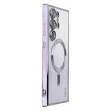 ENKAY Samsung Galaxy S24 Ultra Deksel Belagt Kant Glitter MagSafe Lilla