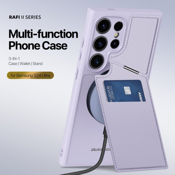 Dux Ducis Samsung Galaxy S24 Ultra Deksel Rafi II Series MagSafe Lilla