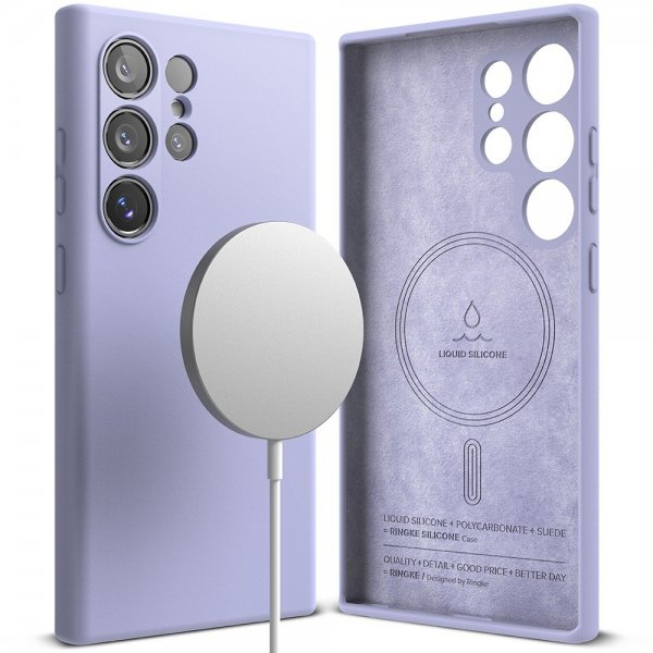Ringke Samsung Galaxy S24 Ultra Silicone Magnetic Lavendel