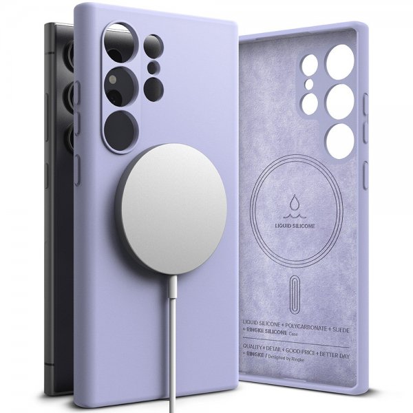 Ringke Samsung Galaxy S24 Ultra Silicone Magnetic Lavendel
