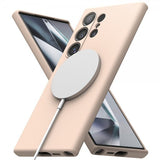 Ringke Samsung Galaxy S24 Ultra Silicone Magnetic Pink Sand