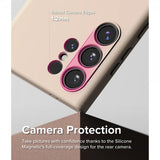 Ringke Samsung Galaxy S24 Ultra Silicone Magnetic Pink Sand