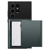 Spigen Samsung Galaxy S24 Ultra Deksel Slim Armor CS Abyss Green