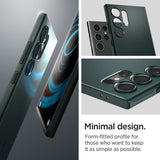 Spigen Samsung Galaxy S24 Ultra Deksel Thin Fit Abyss Green