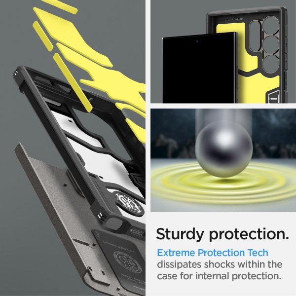 Spigen Samsung Galaxy S24 Ultra Deksel Tough Armor Gunmetal